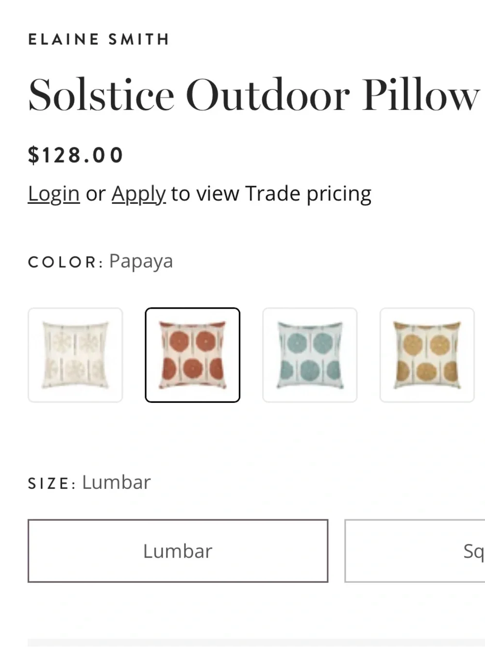 2 Elaine Smith Solstice Outdoor Pillow Set Square & Lumbar. Rt $300 2Modern